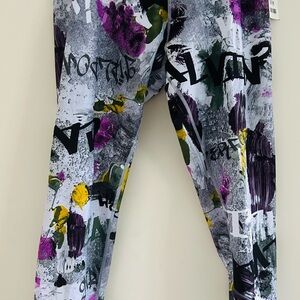 Calvin Klein Performance Graffiti Print Leggings, New With Tags Size XL
